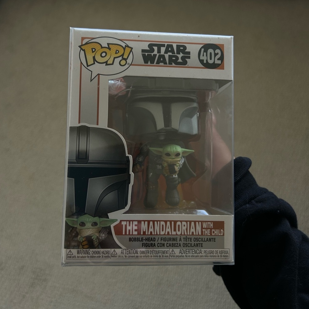 Star Wars Mandalorian With The Child Funko POP! Statue SEALED New 402